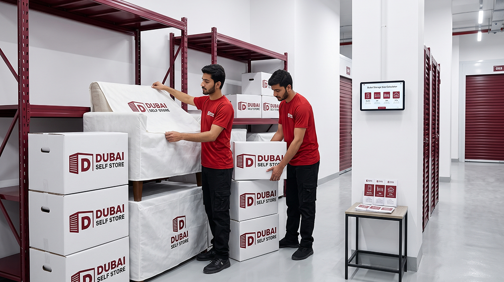 Interior of a Dubai self storage facility